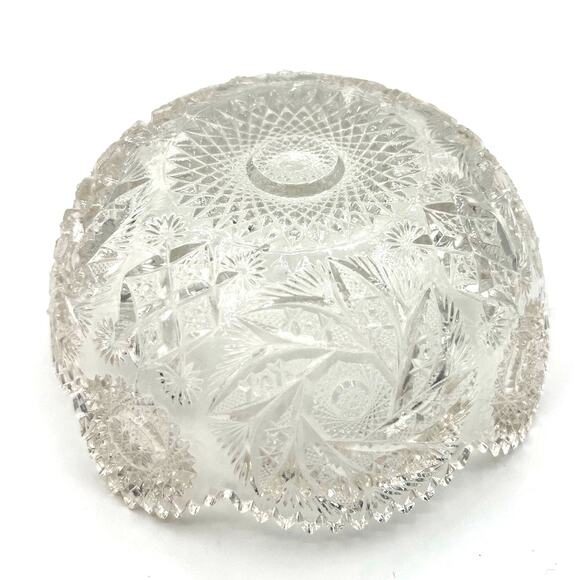 American Brilliant Cut Glass Bowl Very Unique - Picture 2 of 5